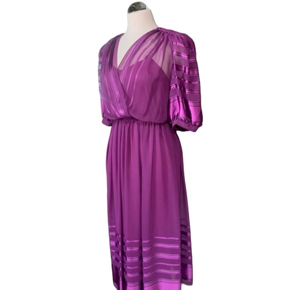 Purple sheer dress- vintage - Picture 6 of 8